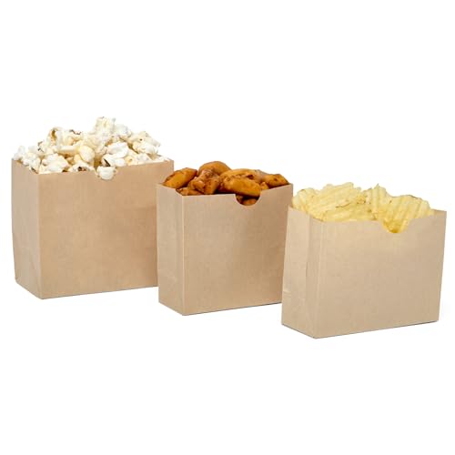 100ea - 3-3/8 X 1-3/4 X 3-1/2 Kraft Snack Sacks-Pkg