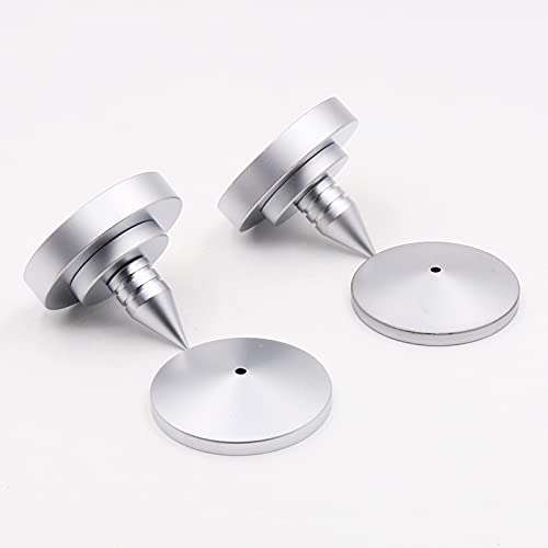 Hifi aduio 4sets silverSpeaker Spike Isolation Feet Brass Cone Turntable Amplifier Amp cone speaker pad
