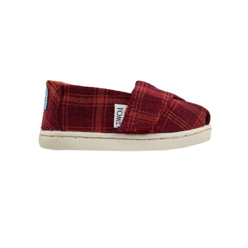 TOMS Toddler Boys Alpargata Slip On Casual Shoes - Red