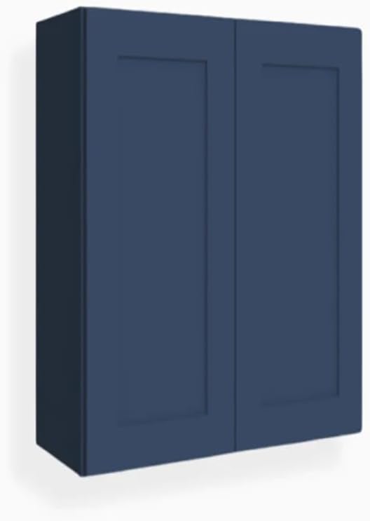 Combo Bathroom Vanity Cabinet with Two Drawers (48" W x 34.5" H x 21" D) and Over-The-Toilet Storage Cabinet (24" W x 42" H x 12" D) - Shaker White