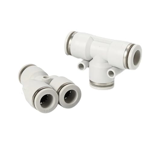 Accesorios de montaje de liberación rápida para manguera de aire de 10 conectores neumáticos PE 12mm