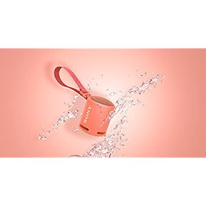 Sony – Compact & Portable Waterproof Wireless Bluetooth Speaker with Extra BASS Coral Pink