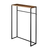 Yamazaki Fine Home Slim Console en Acier avec extrémités et Tables d'appoint, Bois, Noir, Taille Unique