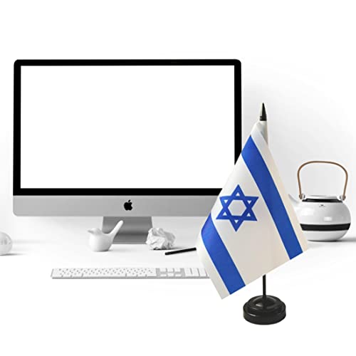 Conjunto de bandeira diplomata de Israel - bandeira de Israel, bandeira de mesa de Israel, bandeira