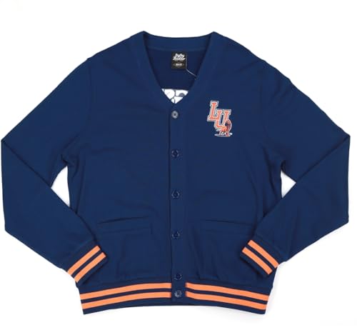 Big Boy Langston Lions S6 Mens Cardigan [Navy Blue] - ID#71137-115-85-0-0