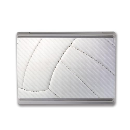 Image of MightySkins Carbon Fiber Skin Compatible with Microsoft Surface Laptop Go 3 (2023) Full Wrap Kit - Volleyball Closeup | Protective, Durable Textured Carbon Fiber Finish | Made in The USA