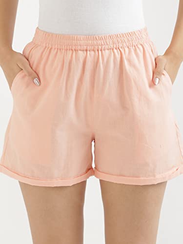 Image of SAADAA Women's Shorts Pants Cotton Linen Fabric 2 Deep Pockets