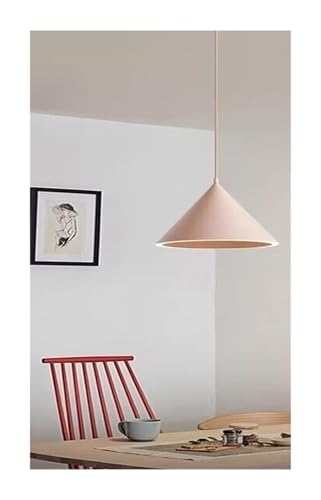 Lampe suspendue minimaliste LED cône moderne art macaron pour entrée lumineuse