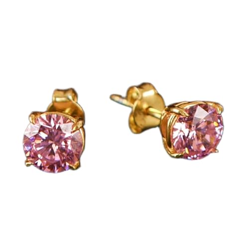 Boucles d'oreilles tourmaline rose naturelle idée cadeau d'anniversaire