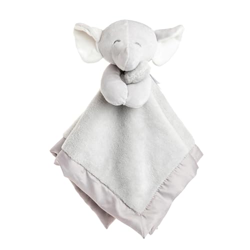 Kids Preferred Carter's Baby Blanket Unisex Loveys for Babies Essentials, Newborn Boys and Girls Security Blankets with Soft Minky Fabric, Snuggle Toy Plush Stuffed Animal - Grey Elephant
