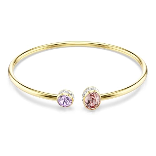 Swarovski Bracelet-jonc Chroma, Tailles variées, Multicolore, Placage de ton or