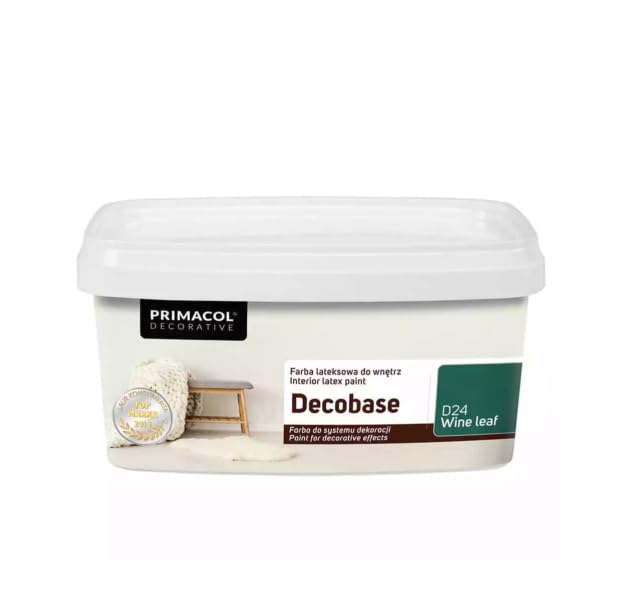 TRANS - PAL Primacol POLARIS Textured Paint for Interior Feature Walls, 1L, Decorative & Decobase Option (Decobase Paint D24 WineLeaf 1L)