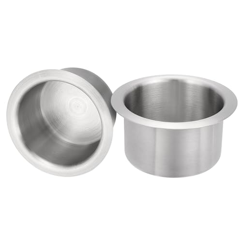 Portavasos de acero inoxidable para auto, 2 piezas miniatura 1