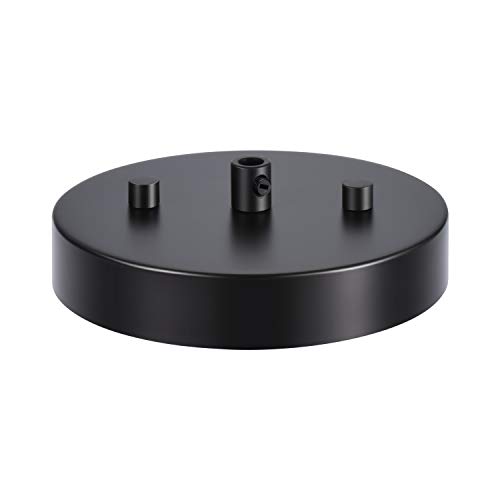 Canomo 5 1/8 Inches Ceiling Lighting Canopy Kit Pendant Light Plate Cover With All Mounting Hardware For Chandelier Or Pendant Light (Black) #TOP3
