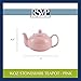 RSVP International Stoneware Teapot Collection, Microwave and Dishwasher Safe, 16 oz, Pink