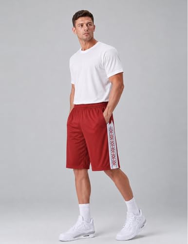 Image of Liberty Imports Pack of 5 Men's Athletic Basketball Shorts Mesh Quick Dry Activewear with Pockets