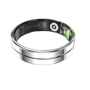 Smart Ring,Fitness Tracker Ring for Men/Women,Ultra Thin Smart Rings with Calories/Heart Rate/Blood Oxygen/Sleep Monitoring,No Subscription Fee,5ATM Waterproof (Silver, Ultra Thin-9#)