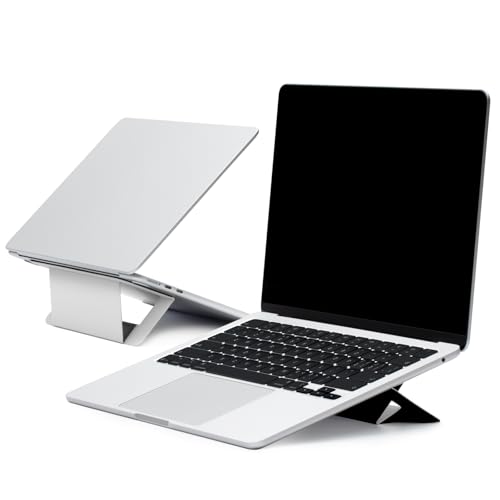 MOFT Laptop Stand for Desk, Adhesive Airflow Laptop Cooling Riser for Heat Dissipation with 2 Adjustable Viewing Angles, Foldable & Portable Computer