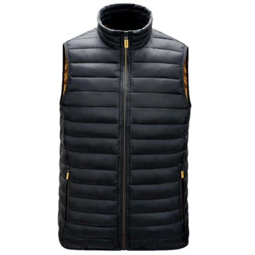 Gilet en duvet sans manches homme veste chaude et légère à col montant JXQXHCFS