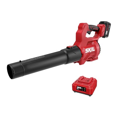 Image of SKIL PWR CORE 20 420 CFM Leaf Blower, 20-Volt Battery and Charger Included - BL0420B-13