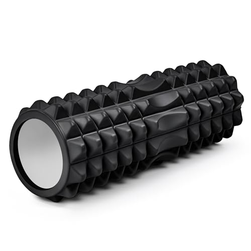 Rodillo de Espuma para Masajes Musculares | Foam Roller Texturizado para Espalda, Piernas y Yoga | Liberación Miofascial y Estiramiento |Ideal Post Entrenamiento | Alta Densidad 12x33cm