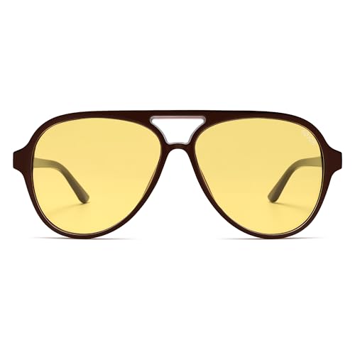Image of SOJOS Classic Polarized Aviator Sunglasses for Women Men, Retro Trendy Aviators Shades SJ2201