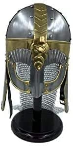 Antique Replica Roman Soldier Helmet, Metal Alloy, 9 x 7 x 8 inches