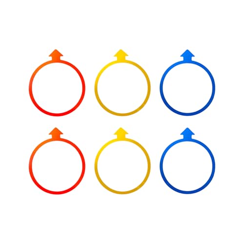 Hsyzygian 6 marcadores de agilidad flexibles con flechas para deportes de equipo y actividades sensoriales, conos de entrenamiento de fútbol
