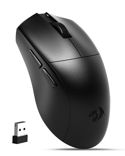 Image of Redragon Wireless Mouse, 54G Lightweight, Tri-Mode 2.4G /USB C Wired /Bluetooth, Black PC Gaming Mice for Computer Laptop Mac Windows, Max 128000 DPI, 1K Polling, 6 Programmable Buttons, M821