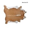 Hair On Hide Leather, Cowhide, Hereford Solid Brown #3