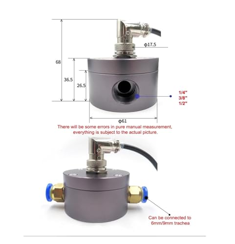 Caudalímetro de engranajes ovalados DN10 y sensor de flujo de aceite de aluminio CC 3.5-24V 3