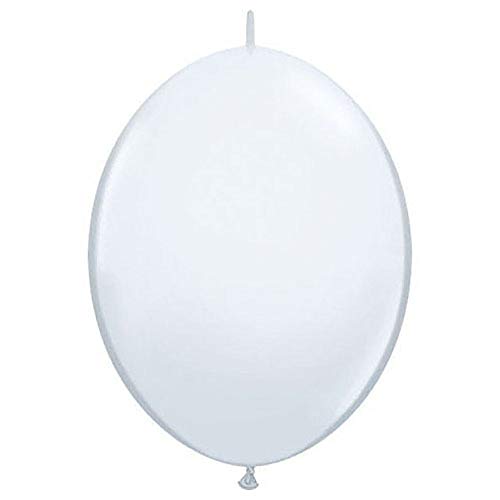 Preisvergleich Produktbild Pioneer Balloon 50 Stück Quick Link Latex-Ballons Quicklink Ballons mit Schmucksteinen 12" weiß