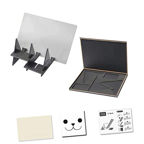 LALAFINA Copy Board Box Hand Painted Black Sturdy Plastic Multi-Functional Tracing Pad for Art Crafts