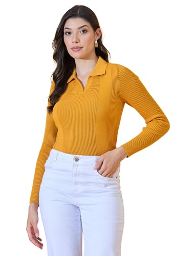 Image of 98 Degree North Women Spread Collar Sweater-G1577-BLACK