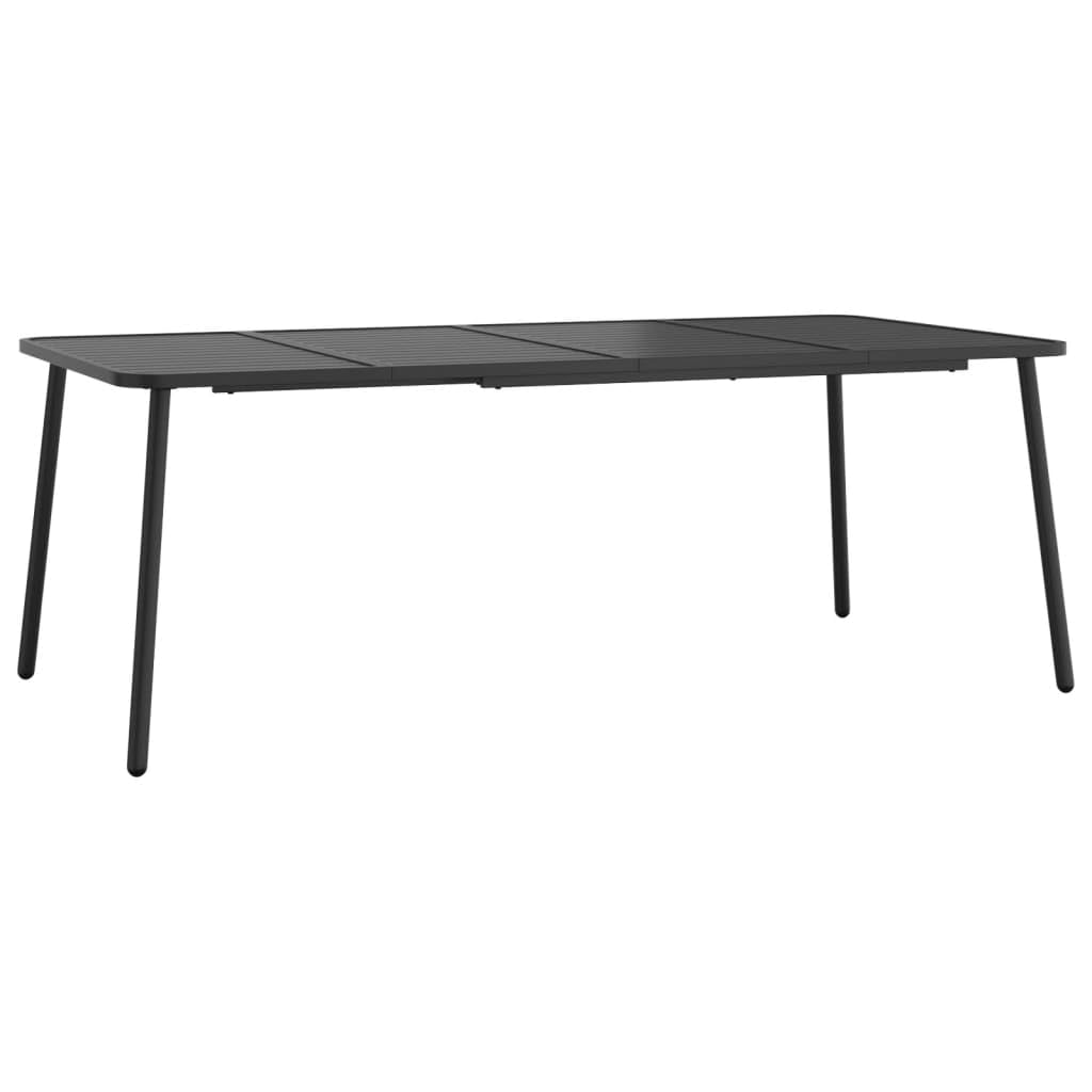 vidaXL Tavolo da Giardino Antracite 200x100x71 cm Acciaio