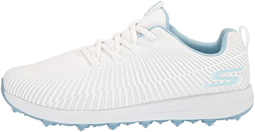Miniatura 8 de Skechers Max Shoe, Zapatos De Golf Mujer, Blanco Azul Swing, 36 Eu