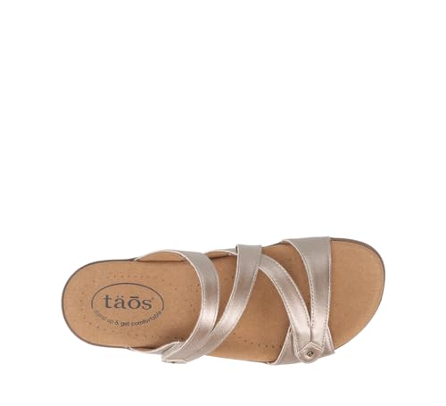 Image of Taos Double U Premium Leather Women's Sandal - Stylish Adjustable Strap Design with Arch Support, Cooling Gel Padding for All-Day Enjoyment and Walking Comfort