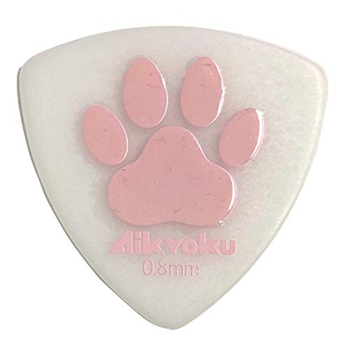 【10枚セット】愛曲楽器 APK-29Q/WHITE シリコンラバーグリップ 肉球 ピック おにぎり