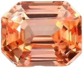 10 Ct Natural Flawless Ceylon Padparadscha Sapphire Octogan Shape Loose Gemstone Collectible Gems Stone For Making Jewelry