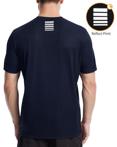 Roadbox Men's Rash Guard Short Sleeve, UPF 50+ UV Sun Protection Swim Shirts, Quick Dry Lightweight Water Surf Beach T-Shirt2