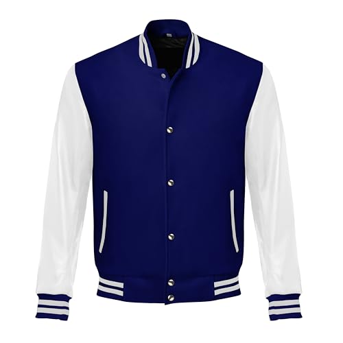 Image of Red And Black Letterman Jacket Men - Mens Black Varsity Letterman High School Baseball Bomber Jacket