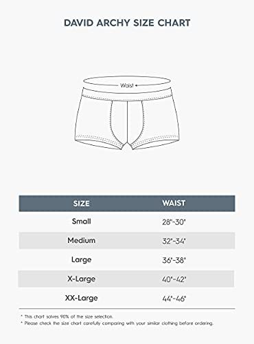 David Archy 2 Pack Men's Boxers Shorts With Button Fly Ultra Soft Cotton-Modal Blend Underwear For Men (S,Black/Dark Gray) #TOP6