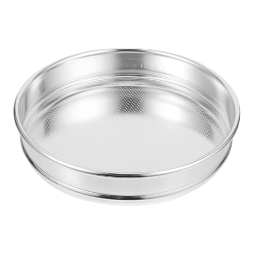 Alipis Colador Redondo de Metal Arroz Sieve de Malla Perforada Herramienta Multifuncional Filtrar Ingredientes