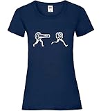 weitere Farben auf Anfrage Schraube jagt Mutter Frauen Lady-Fit T-Shirt Navy XS