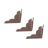 Corner Decorative Protectors Metal Corner Protectors 12pcs Wooden Box Jewelry Gift Case Corner Decorative Protectors Iron Edge Cover Guard Angle Box Corner Decor Protectors (1#)