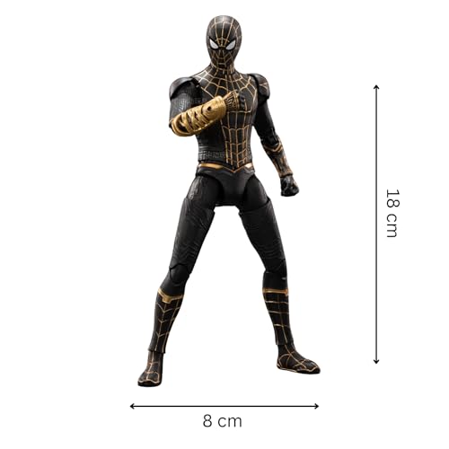 Image of ZD Toys Action Figure Collectible - 7 Inch, Black and Gold Suit, 1 /10 Scale Premium PVC Build Collectible, Interchangeable Accessories, Perfect for Gifting, Ages 15+ Years