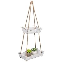 Algopix Similar Product 14 - MyGift 2Tier RopeHanging Rustic