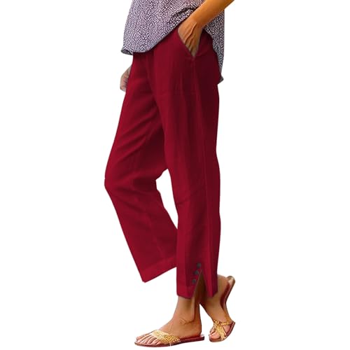 Pantalon en lin coupe droite confortable pour en finir avec la chaleur