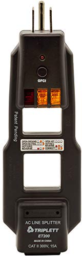 Triplett Ac Line Splitter And Gfci Outlet/Receptacle Tester With 5 Visual Indicators (Et200) #TOP3
