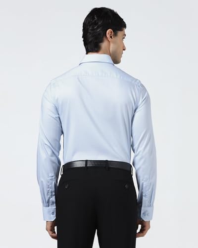 Image of Blackberrys Men's Cotton Solid Slim-Fit Formal Shirts